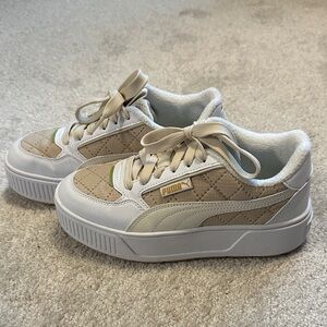 Like new- Puma Quilted Platform Sneakers